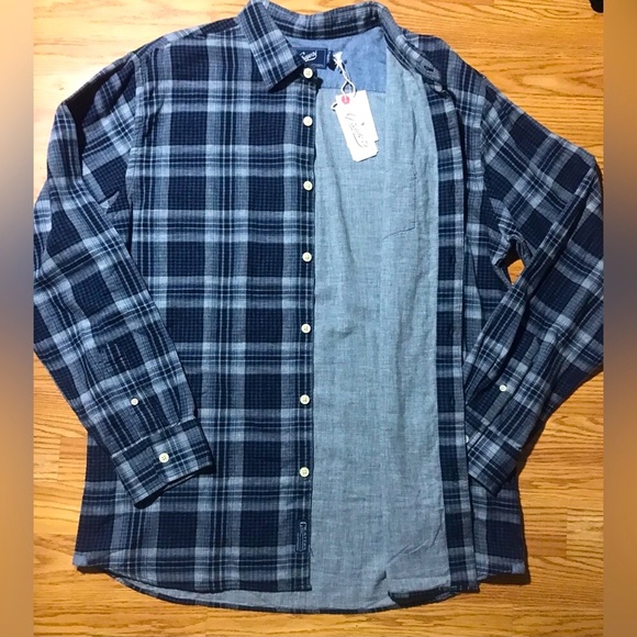 Grayers Clothiers Heritage Flannel Shirt Mens XXL Blue Gray Plaid Button Up NWT - Picture 3 of 12